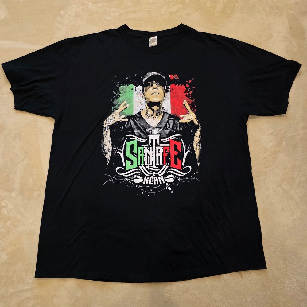 Santa Fe Klan Shirt Mens XL Todo Y Nada 2023 US Tour Concert T-Shirt 2 Sided Rap